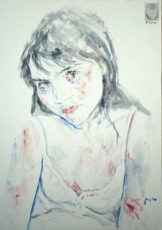 oil on paper - olio su carta di Piro